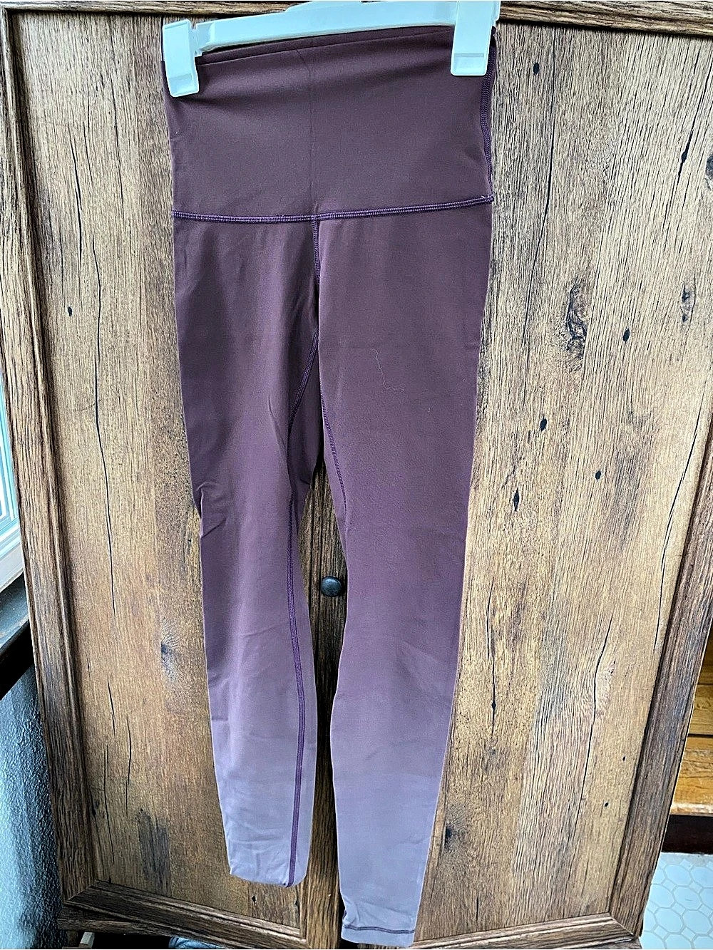 lululemon Wunder Under Hi-Rise Pant 28" (Spray Ombre) Burgundy Leggings